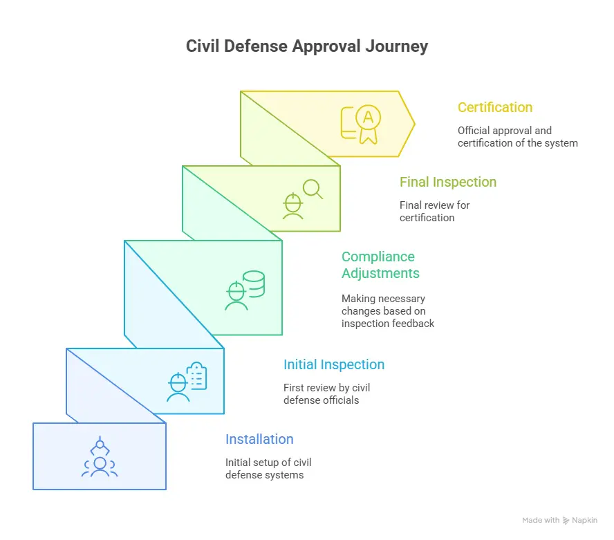 Commissioning and Civil Defense Approval